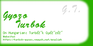 gyozo turbok business card